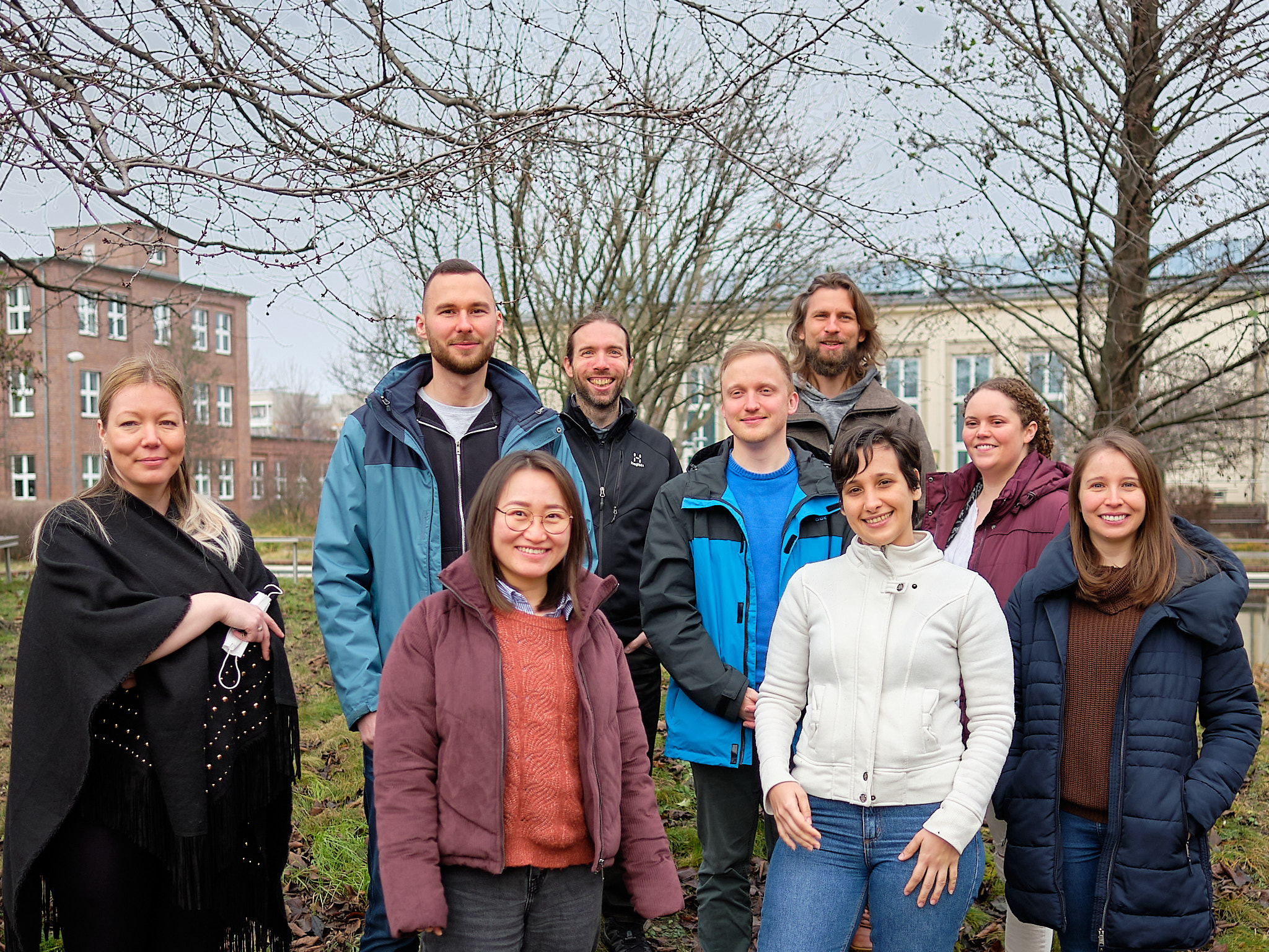 Das AG BioGeoOmics Team im Dezember 2021 (v.l.n.r.): Silvia, Johann, Limei, Oliver, Martin, Jan, Rebecca, Elaine, Maria.